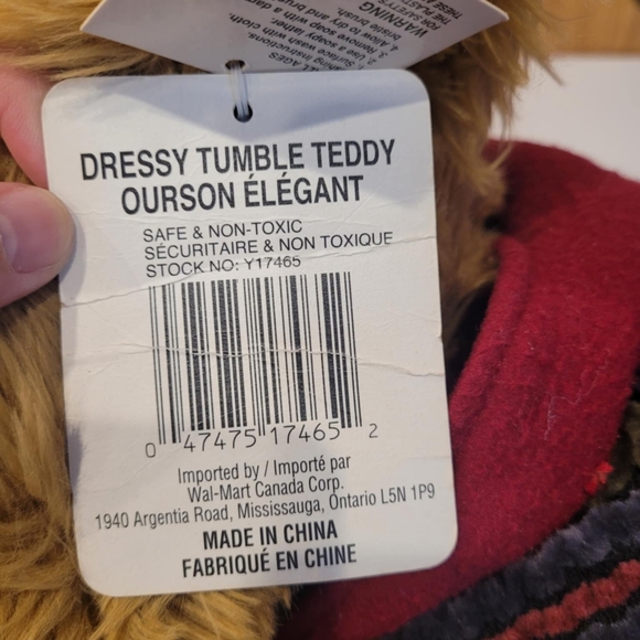 Vintage HUGE Lovable Huggable Teddy Bear Limited Edition 18" Dressy Tumble - Picture 7 of 8
